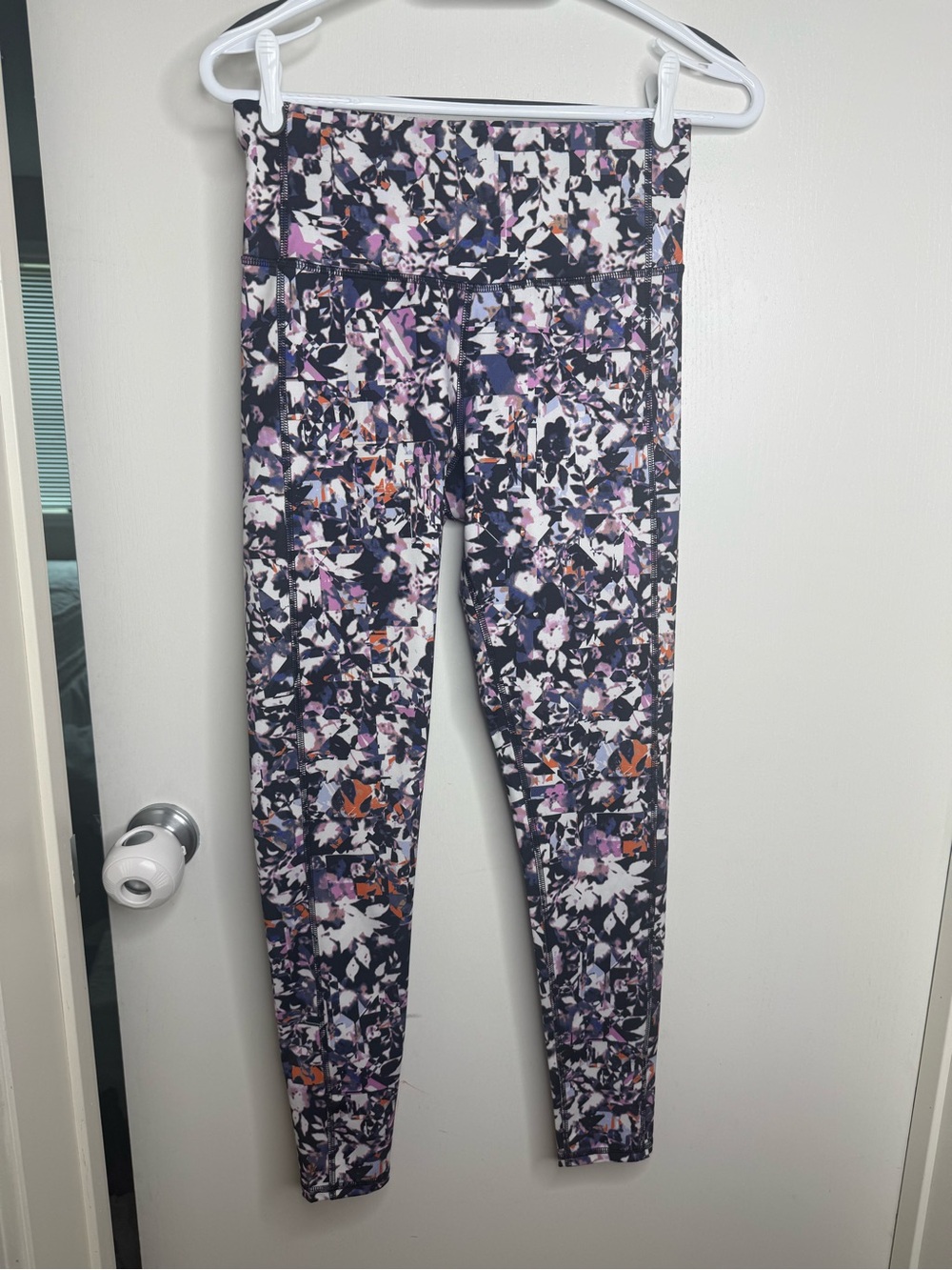Champion Women's Geometric Floral Print Leggings - Purple Multi Medium